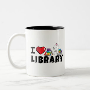 Iハートの図書館のマグ ツートーンマグカップ