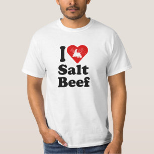 Iハートの塩のビーフ Tシャツ