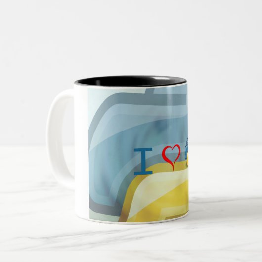 Iハートの大蛇 ツートーンマグカップ (正面左)