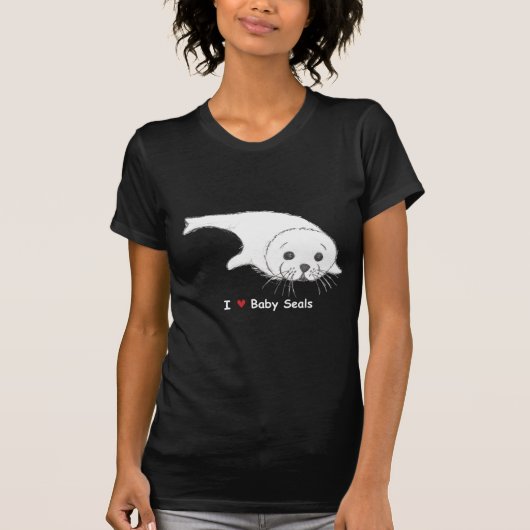 Iハートの子どものアシカ Tシャツ (正面)
