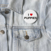 Iハートの子犬のバッジ 缶バッジ (インサイチュ)