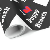 Iハートの子犬の呼吸 ラッピングペーパー (ロールコーナー)