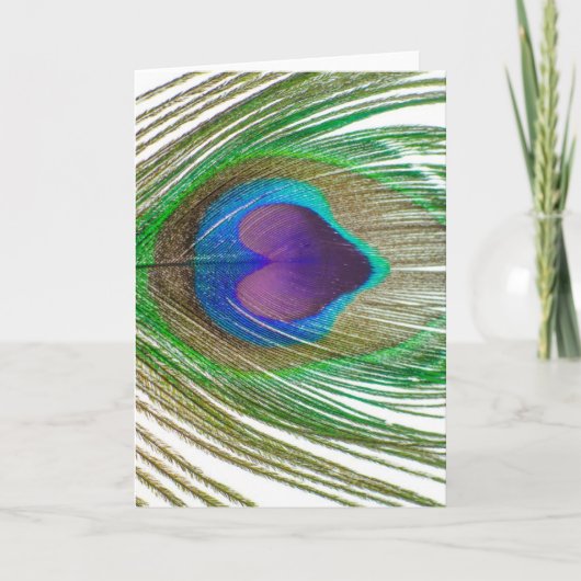 Iハートの孔雀 カード (正面)