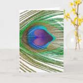 Iハートの孔雀 カード (黄色い花)