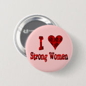 Iハートの強い女性 缶バッジ (正面&裏面)