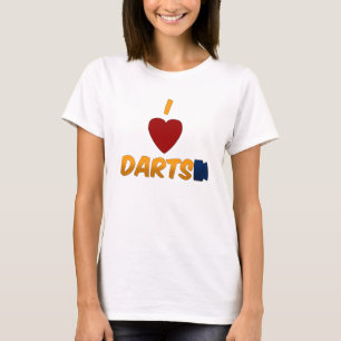 Iハートの投げ矢の女性ベビードール Tシャツ