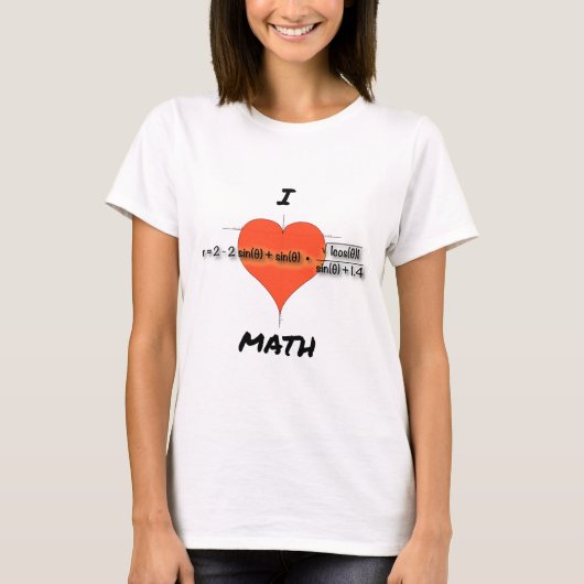 Iハートの数学の同等化 Tシャツ (正面)