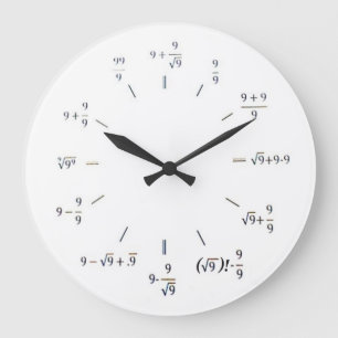 Iハートの数学 ラージ壁時計