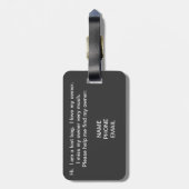 Iハートの本! 私は本を愛します! (ラインを走り書きされる) ラゲッジタグ (裏面縦)