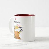 Iハートの本- narwhalコーヒー・マグ ツートーンマグカップ (正面左)