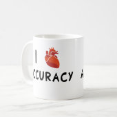 Iハートの正確さ コーヒーマグカップ (正面左)