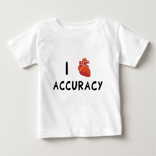 Iハートの正確さ ベビーTシャツ (正面)