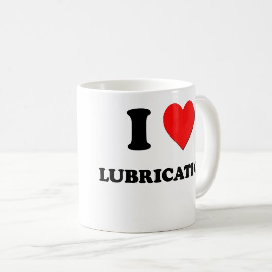 Iハートの潤滑 コーヒーマグカップ (正面右)