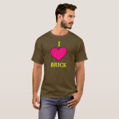 Iハートの煉瓦Tシャツ Tシャツ (正面フル)