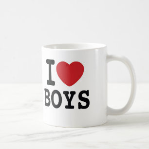 Iハートの男の子のコーヒー・マグ コーヒーマグカップ