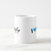 Iハートの男の子の水 コーヒーマグカップ (中央)