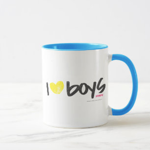 Iハートの男の子の黄色 マグカップ