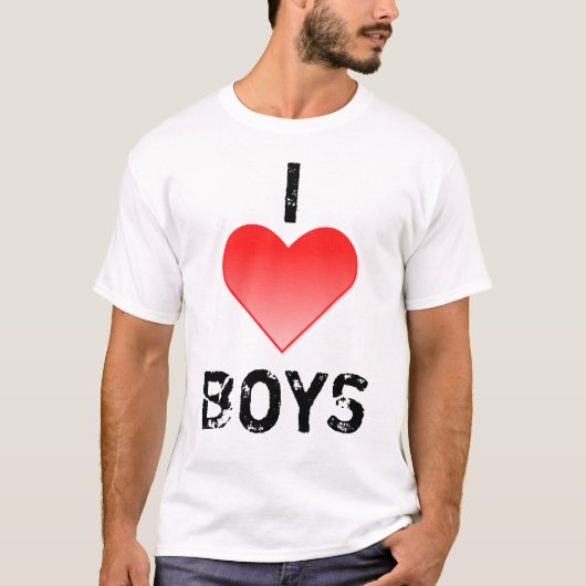 Iハートの男の子のTシャツ Tシャツ (正面)