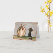 Iハートの秋-空白のなNotecards カード (黄色い花)