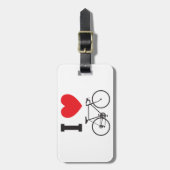 Iハートの自転車 ラゲッジタグ (正面縦)