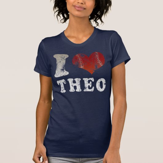 Iハートの野球のセオのTシャツ Tシャツ (正面)