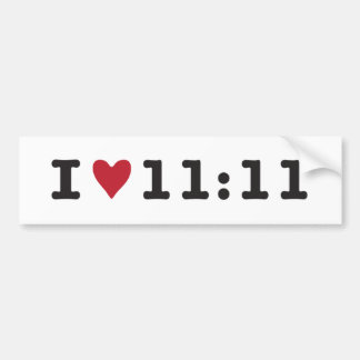 Iハートの11:11 バンパーステッカー