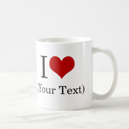 Iハートの(あなた自身のカスタムな文字を加えて下さい)テンプレート コーヒーマグカップ