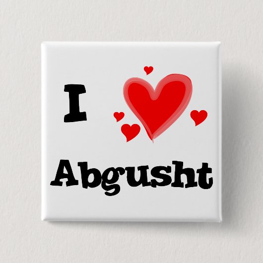 IハートのAbgushtペルシャスープビーフ 缶バッジ (正面)