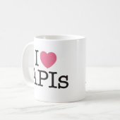 IハートのAPIsのマグ コーヒーマグカップ (正面左)