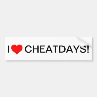 Iハートのcheatdaysのバンパーステッカー バンパーステッカー