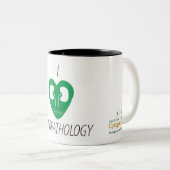 Iハートのcytopathology -腎臓 ツートーンマグカップ (正面右)