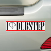 IハートのDubStepのコピー バンパーステッカー (車上)