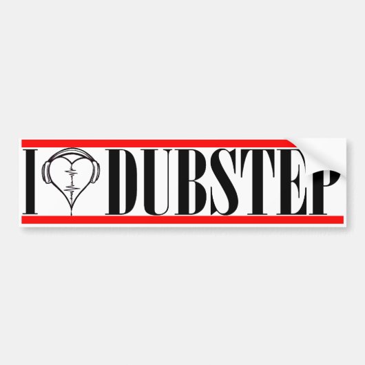 IハートのDubStepのコピー バンパーステッカー (正面)