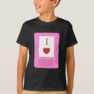 Iハートのebooks (ピンク) tシャツ