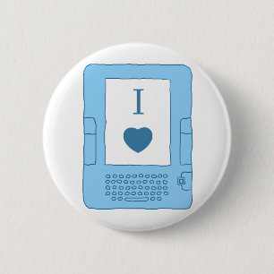 Iハートのebooks (青い) 缶バッジ