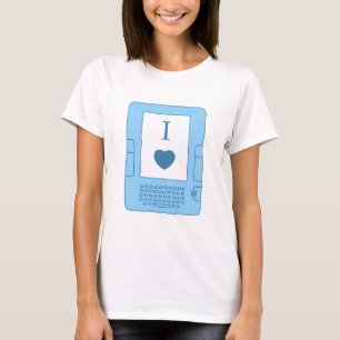 Iハートのebooks (青い) tシャツ