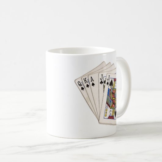 IハートのEuchre コーヒーマグカップ (正面右)