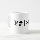 IハートのF#のマグ コーヒーマグカップ (正面左)