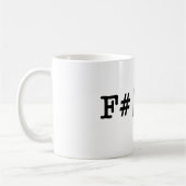 IハートのF#のマグ コーヒーマグカップ (左)