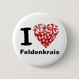 IハートのFeldenkraisボタン|の赤いハート 缶バッジ