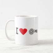 Iハートのfuch回転 コーヒーマグカップ (左)
