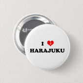 IハートのHarajukuボタン 缶バッジ (正面&裏面)