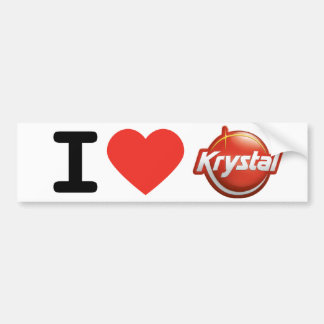 IハートのKrystalのバンパーステッカー バンパーステッカー