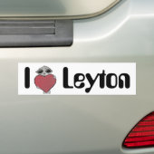 IハートのLeytonのエイリアン バンパーステッカー (車上)