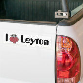 IハートのLeytonのエイリアン バンパーステッカー (トラック上)