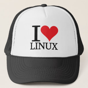 IハートのLinux キャップ