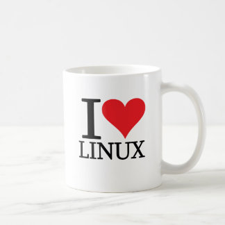IハートのLinux コーヒーマグカップ