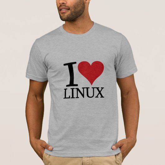 IハートのLinux Tシャツ (正面)