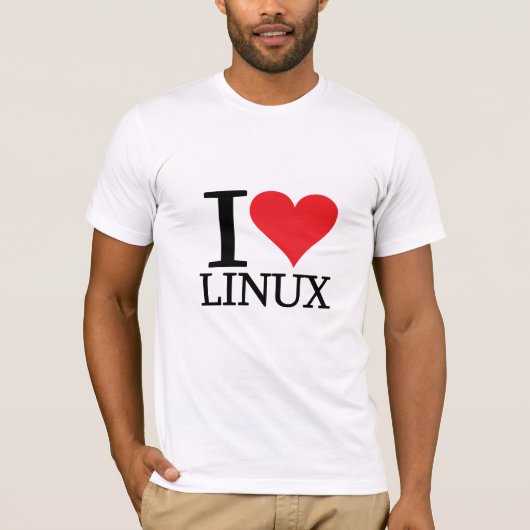 IハートのLinux Tシャツ (正面)