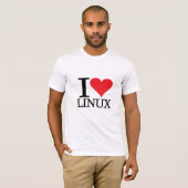 IハートのLinux Tシャツ (正面フル)